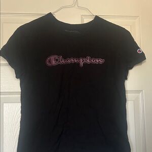 Champion Tee with Purple Logo